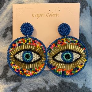 Evil Eye Beaded Earrings
